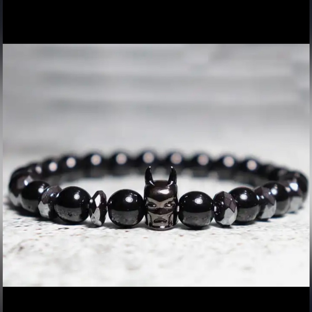 Male Natural Volcanic Hematite bracelet